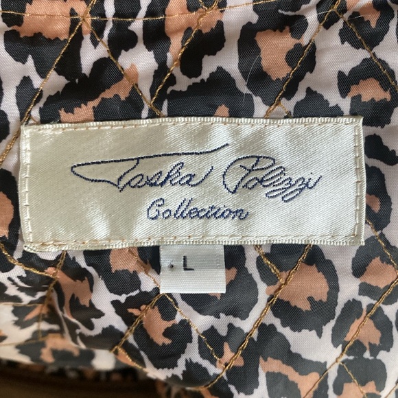 TASHA POLIZZI LUXURY QUILTED BARN JACKET LARGE EXCELLENT NO FUR ELBOW PATCHES - Picture 9 of 10